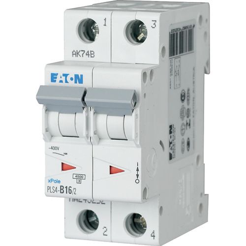 EATON Disjoncteur PLS4-C16/2-MW , C 16A , 2 poles , 4,5 kA