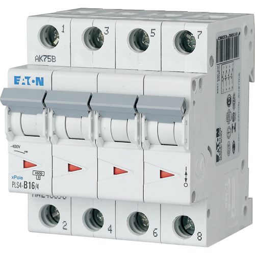 EATON Disjoncteur PLS4-C16/4-MW , C 16A , 4 poles , 4,5 kA