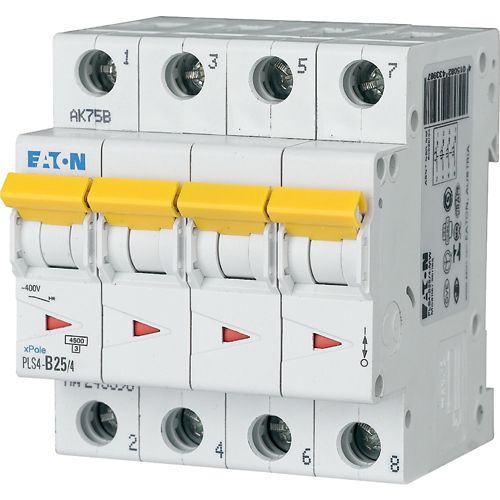 EATON Disjoncteur PLS4-C25/4-MW , C 25A , 4 poles , 4,5 kA