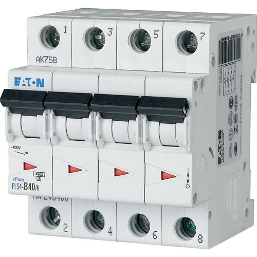 EATON Disjoncteur PLS4-C40/4-MW , C 40A , 4 poles , 4,5 kA