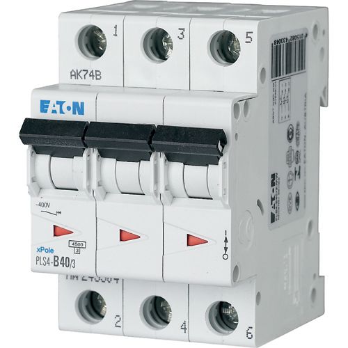 EATON Disjoncteur PLS4-C40/3-MW , C 40A , 3 poles , 4,5 kA