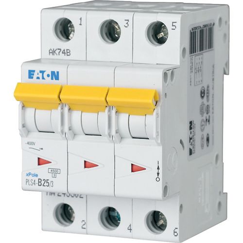 EATON Disjoncteur PLS4-C25/3-MW , C 25A , 3 poles , 4,5 kA