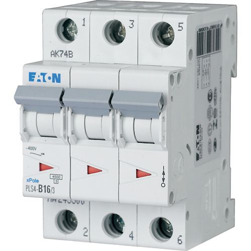 EATON Disjoncteur PLS4-C16/3-MW , C 16A , 3 poles , 4,5 kA