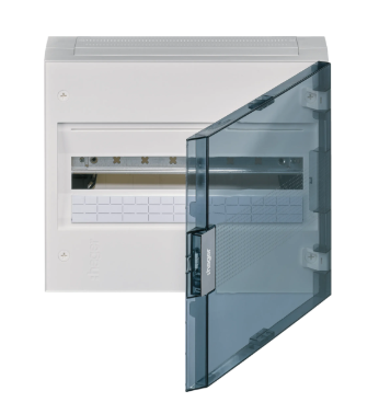 HAGER Coffret vega -1R. - 18 M. - porte transparente