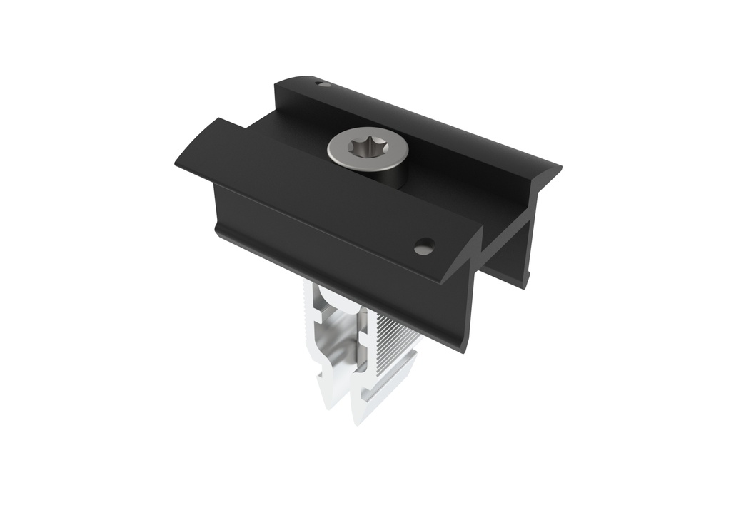 MITTELKLEMME SCHWARZ QUICK-FIX 30-40MM (FÜR SCHLETTER PROFIL)