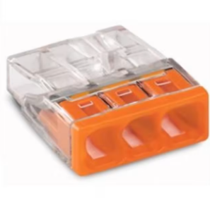 [WAG2,5MMORANGE] WAGO Borne 3x0,5-2,5mm transparant orange (100PCS)