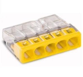 [WAG2,5JAUNE] WAGO Borne 5x0,5-2,5mm transparant jaune (100PCS)
