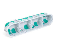 [TRADBOIT4] TRADEFORCE Boîte cloison creuse 4 modules, profondeur 50mm, IP40 PP blanc