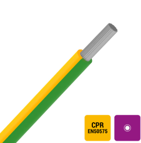 CABLE D'INSTALLATION R 100 VOBst H07V-KT fil PVC souple étamé 750V Eca 70°C vert/jaune 10mm² (100M)