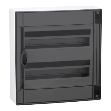 LVSXM218 COFFRET EN SAILLIE - 2 RANGEES - 18M - PORTE TRANSPARENTE - BLANC